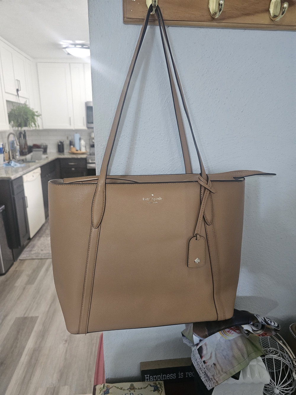 kate spade Tan/Beige Pebbled Leather Tote